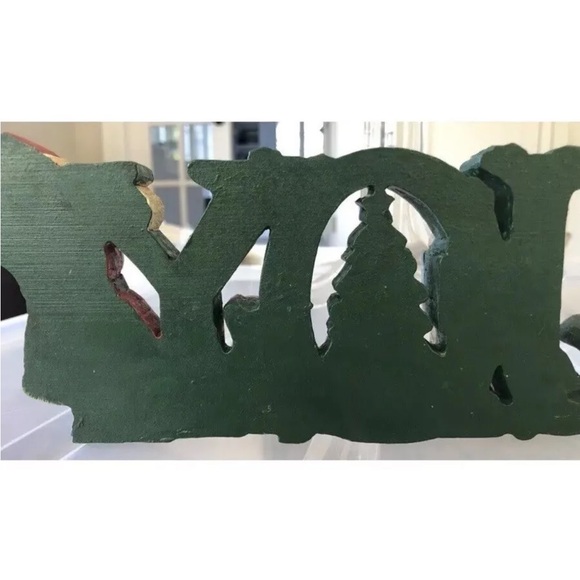 Vintage Kurt Adler carved Christmas " Joy" Sign In Box - Picture 13 of 13